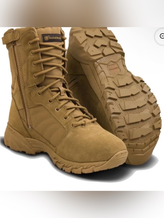 Smith & Wesson Ranger Brown Side-Zip Water Resistant Tactical Boot Men Sz 14 NEW